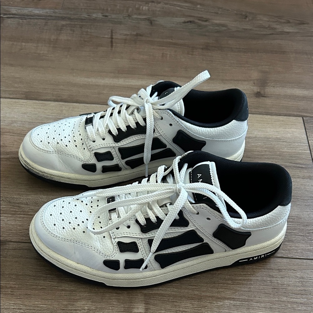 AMIRI Black and White bones low top women’s Sneakers 7 worn once